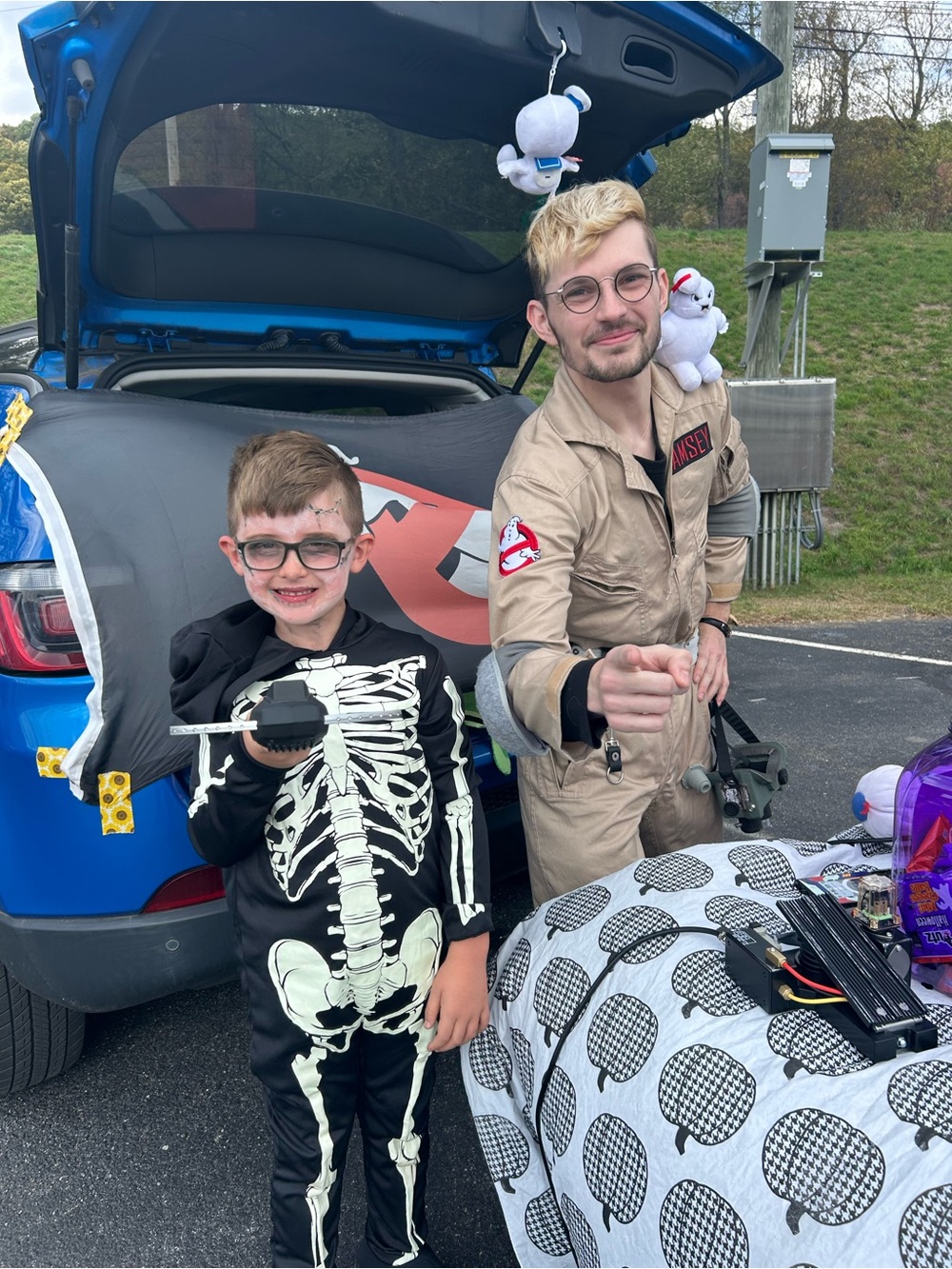 Boy skeleton costume